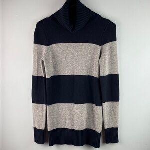 Theory Turtleneck Striped Cashmere Sweater Size M